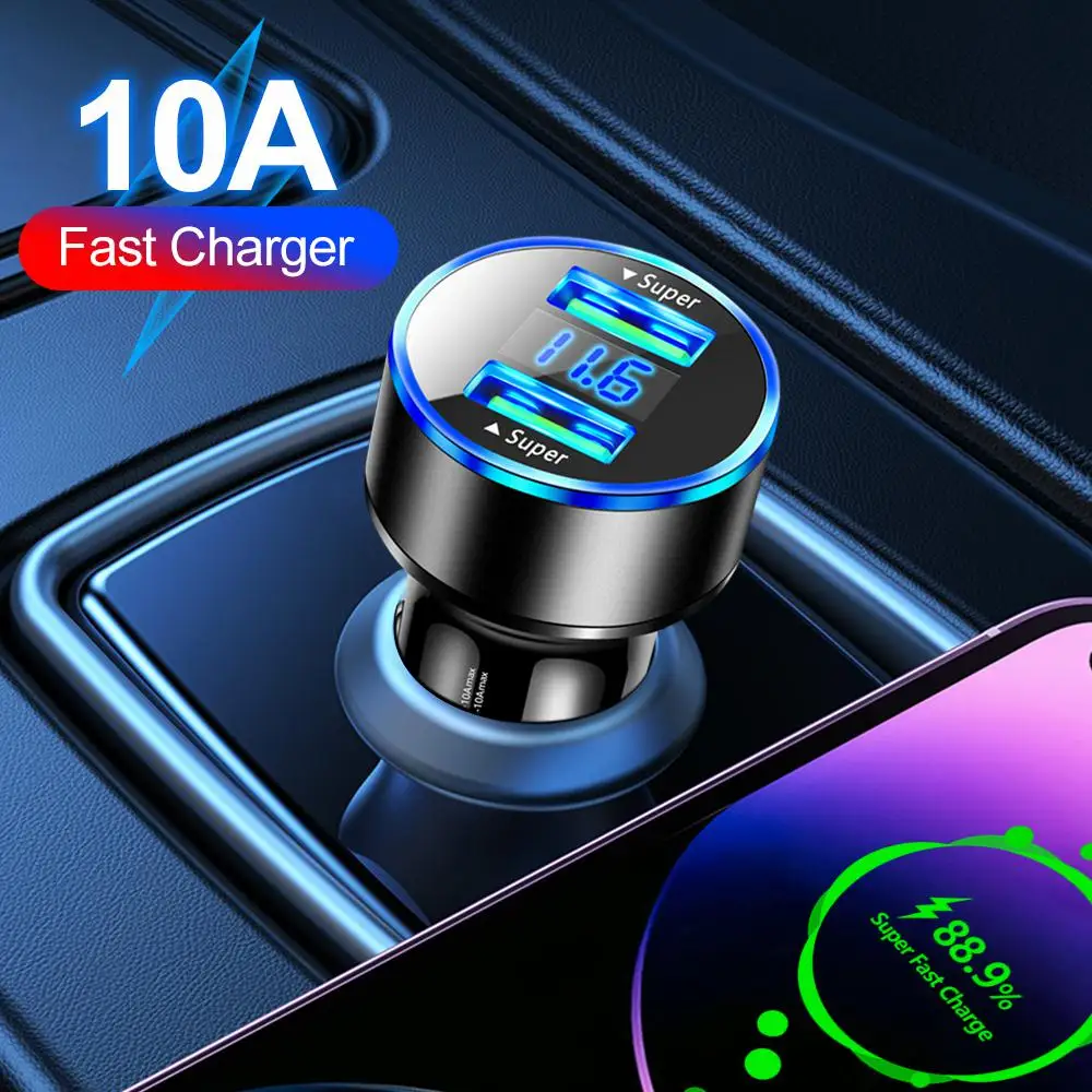 

Автомобильное зарядное устройство с двумя USB-портами, 10 А