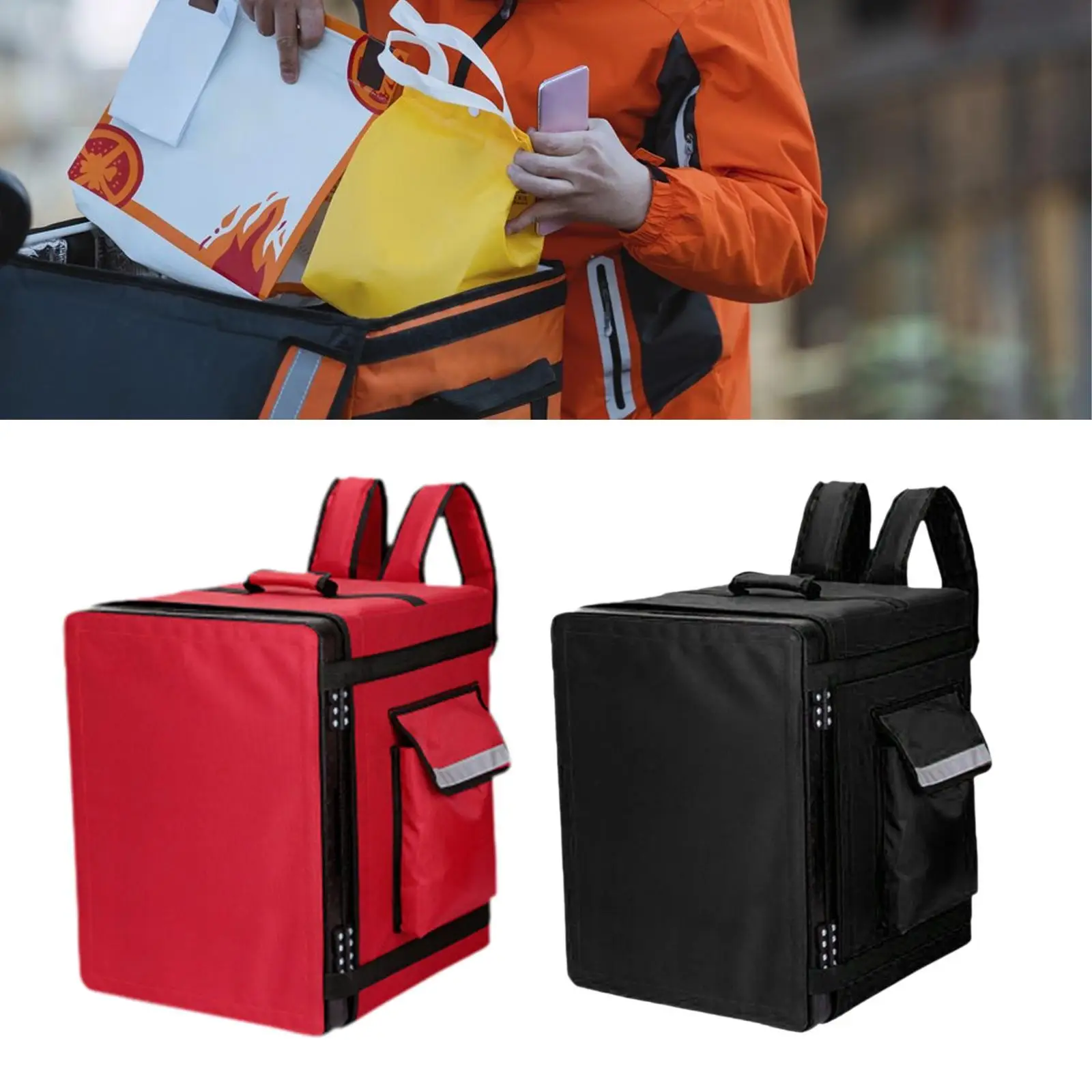 Фото Insulated Food Delivery Backpack 43 L Reusable for Groceries Beach Picnics №4
