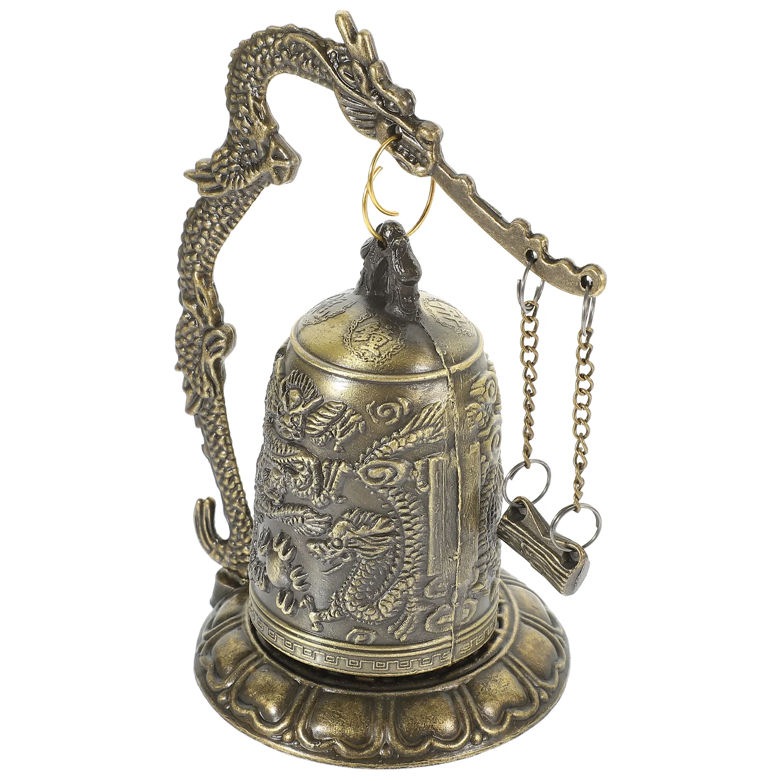 

Ornaments Domestic Desktop Embellishment Decorations Chic Novel Vintage Layout Copper Chinese Chime Statue Office