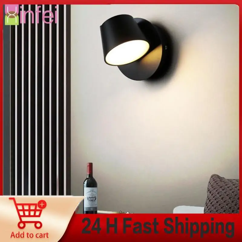 

Настенный светильник, современный креативный прикроватный светильник для чтения, настенный светодиодный настенный светильник для гостиничного номера, вращающийся домашний декор, 1 шт.