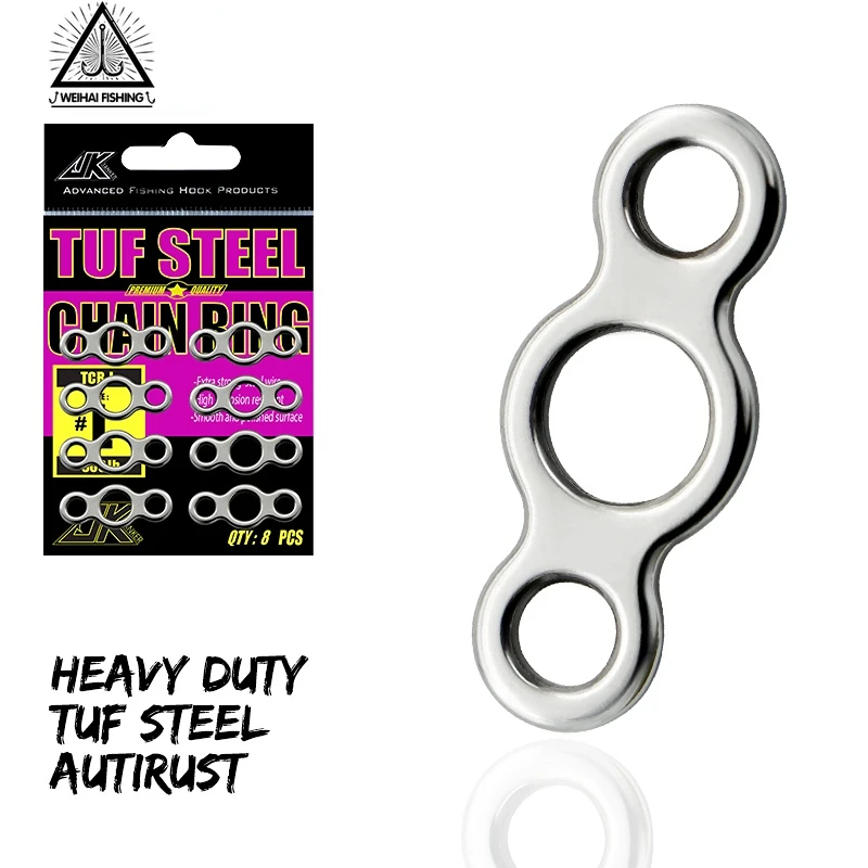 

WH TCR 400lbs 500lbs 600lbs Fishing Solid Ring Heavy Swivel Assist Hooks Jig Lure Fishing Hooks Saltwater Fishing Connector