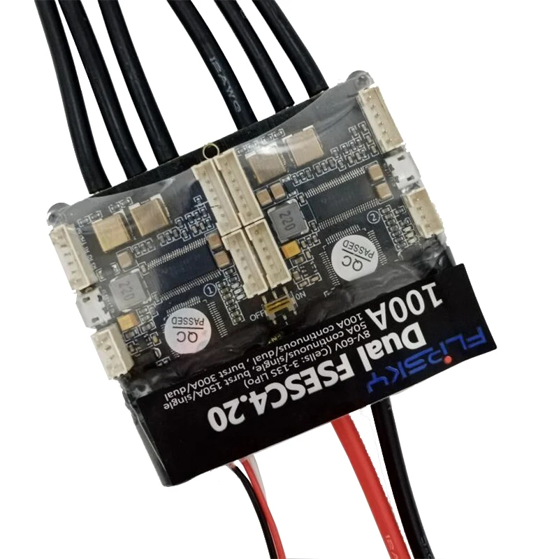 

Flipsky Double Dual VESC4.20 100A Robotic BLDC Motor Controller