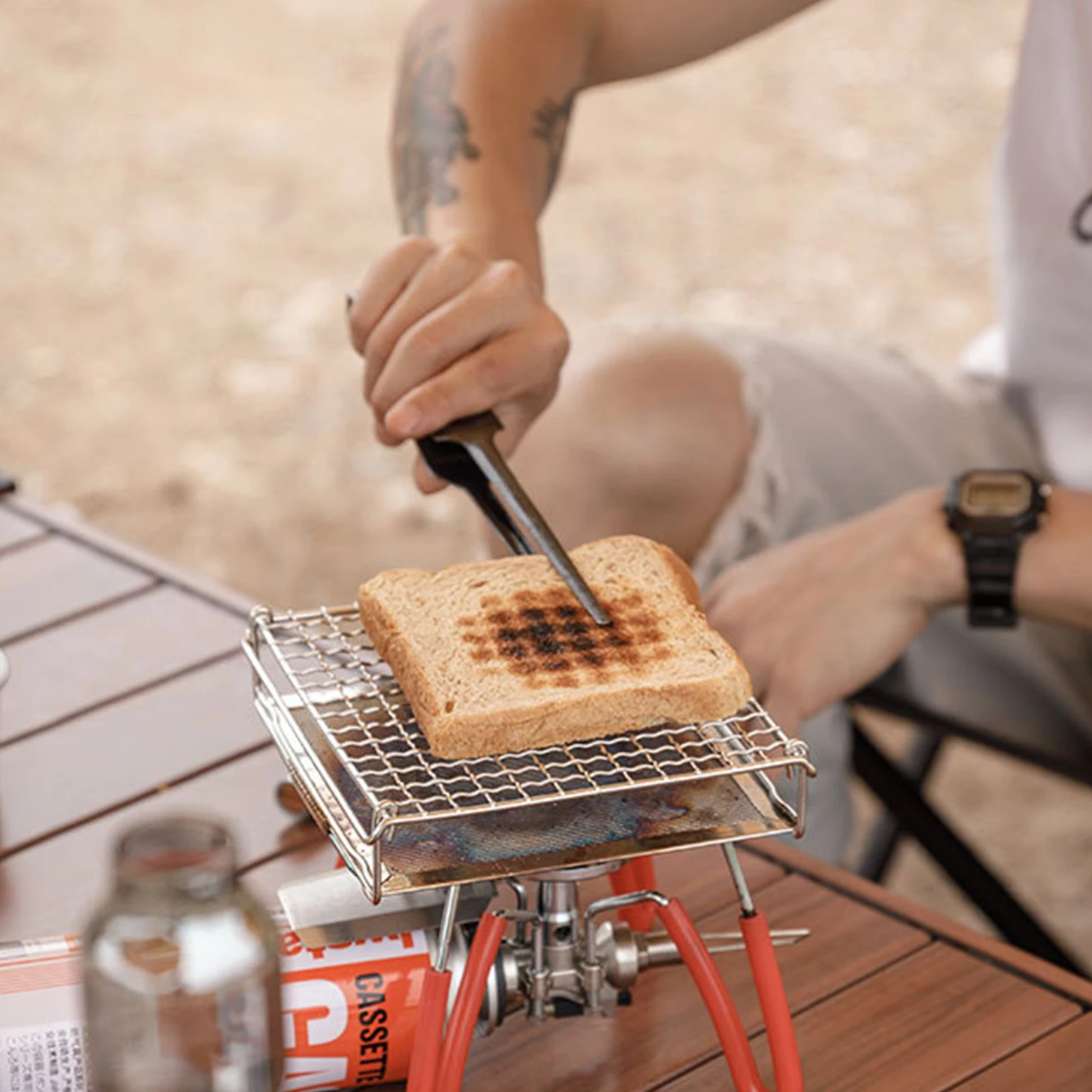 

Roasting Net Stainless Steel Toast Baking Net Rack Topper Wire Mesh Grill Stainless Steel Grilling Net For Small Camping Stoves