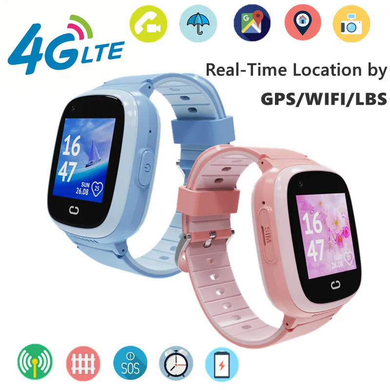 

Smart Watch Girls Boys 4G Phone Camera Call Waterproof SOS GPS Kid's Smartwatch Location Clock Sports Relogio Inteligente Gift