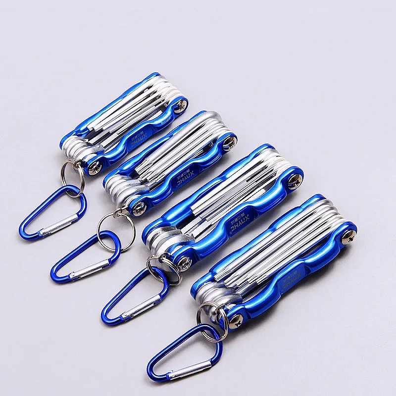 

Portable Folding Hex Wrench Allen Set Metal Metric System Torx Hexagonal Spanner Screwdriver Hex Key High Quality Hand Tool