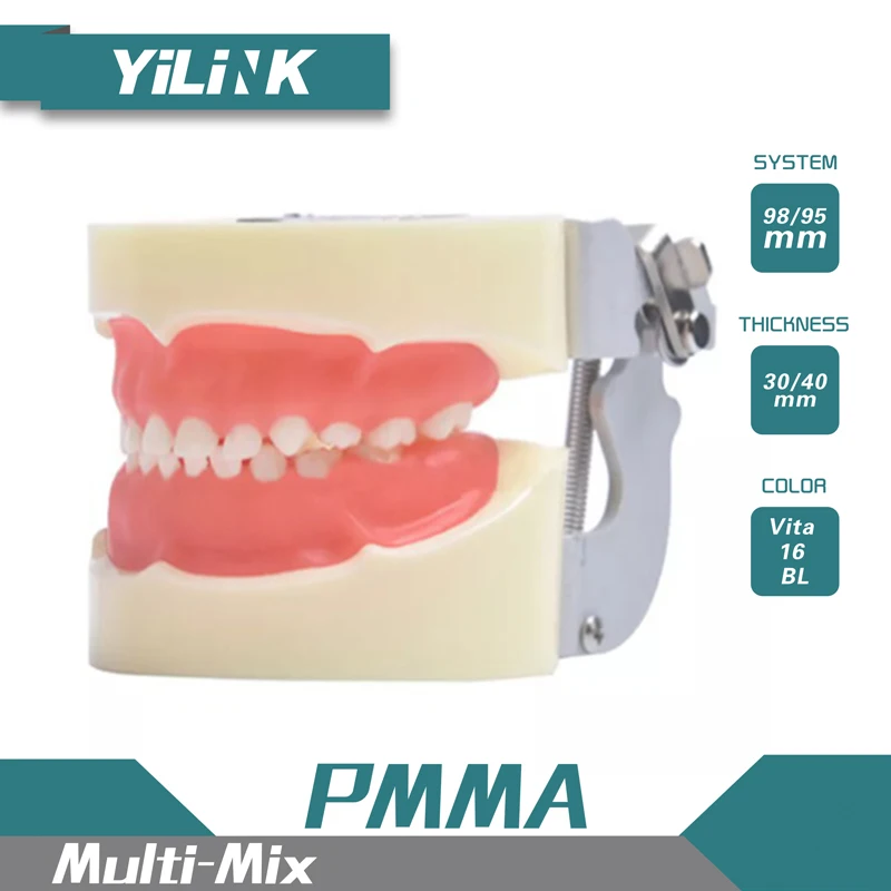 Yilink Dental Multi-mix Color Pmma Block For Full Denture