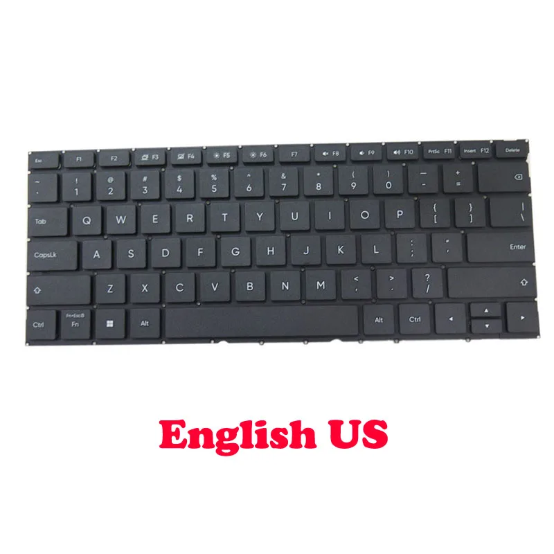 Клавиатура для ноутбука Realme AIR English US Book Prime 11320H / Slim 111G54 RMNB1002 черная без рамки