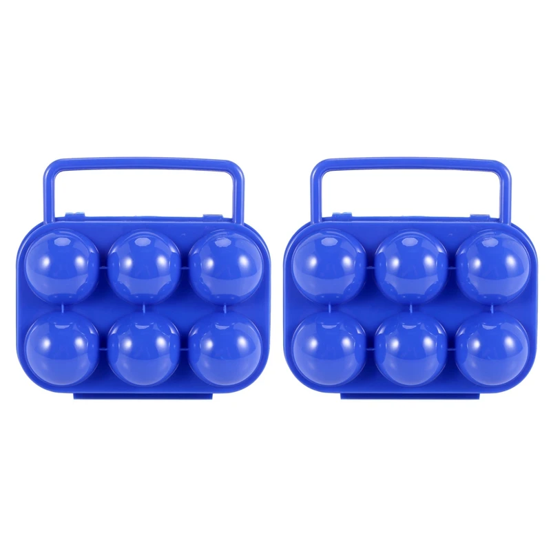 

2X Portable Eggs Holder / Plastic Egg Box For Camping And Picnic (Random Color)