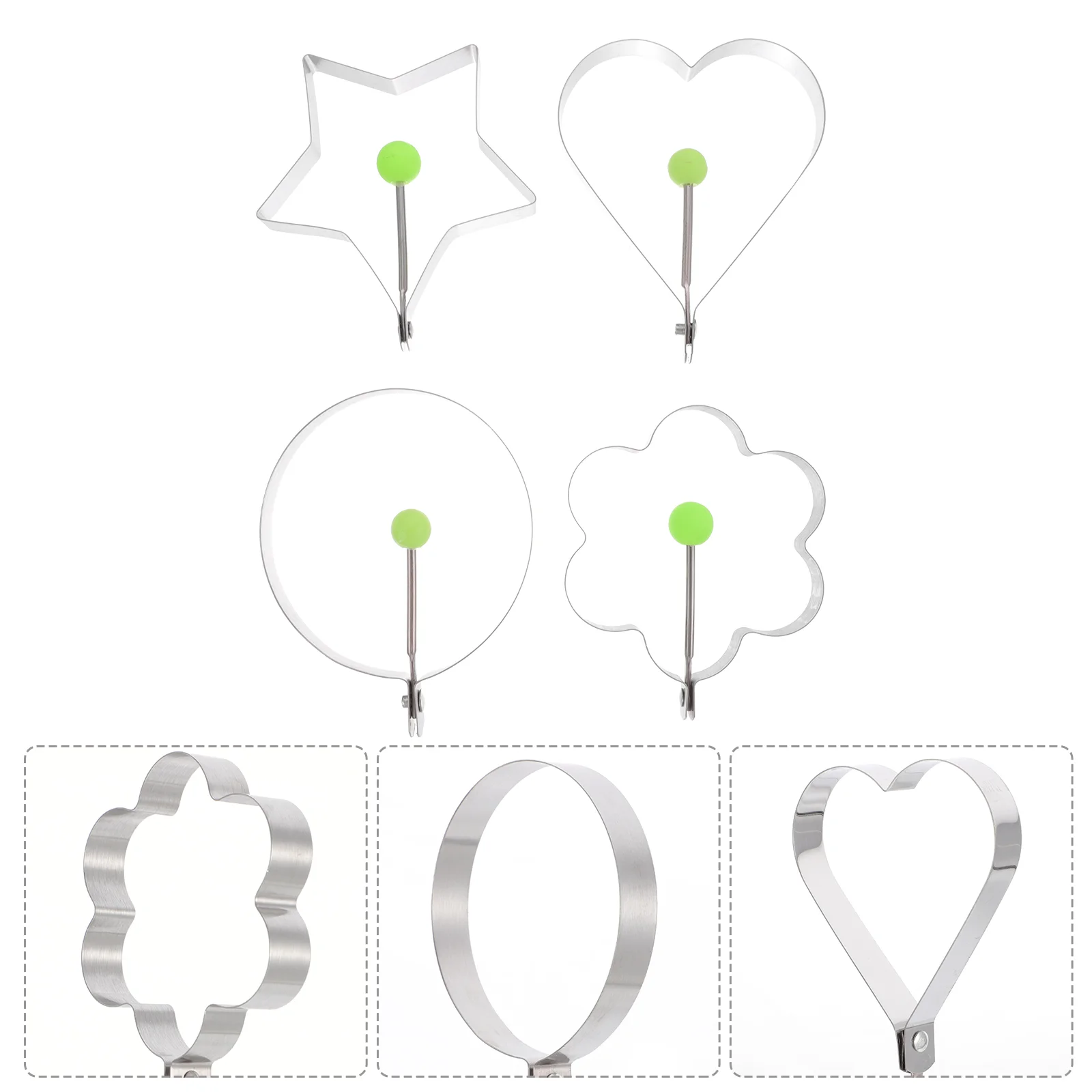 

Egg Ring Frying Pancake Mold Fried Molds Rings Tool Cooking Omelette Foldableeggs Pan Non Stick Shaping Steel Stainless Cook