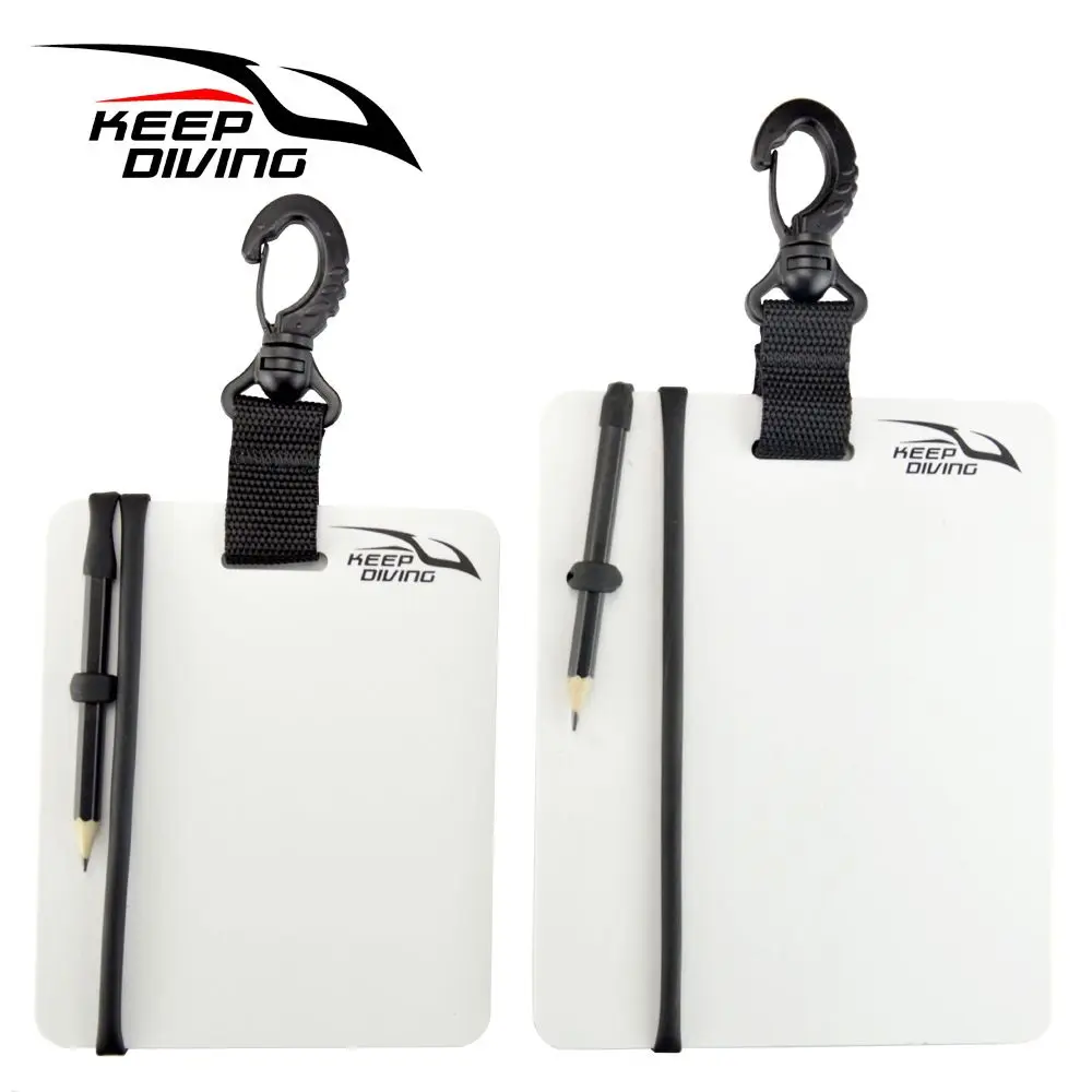 

Underwater Writing Slate Diving Wordpad Gear Board with Swivel Clip and Pencil for Water Sports Diving Swimming