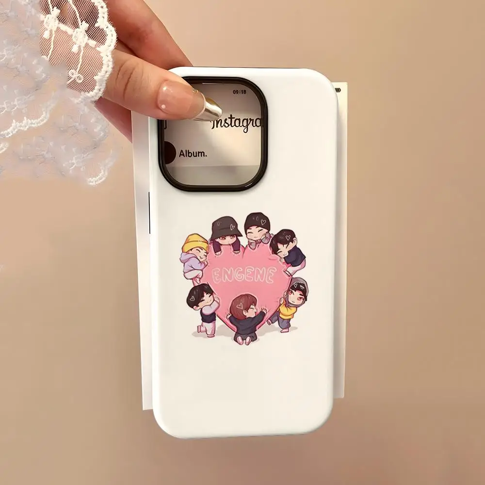 Чехол для телефона E-Enhypens Boy Band для iPhone 16, 15, 14, 13, 12, 11 Pro Max 16 Plus, глянцевый чехол-бампер 2 в 1 (art.: 3920cfccbd37a) - 3920cfccbd37a