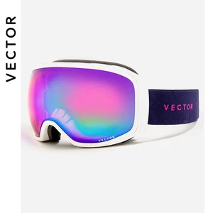 Лыжные очки VECTOR, мужские, женские, мужские, противотуманные, UV400, очки для катания на лыжах и сноуборде, сферическая большая маска, очки для сноуборда