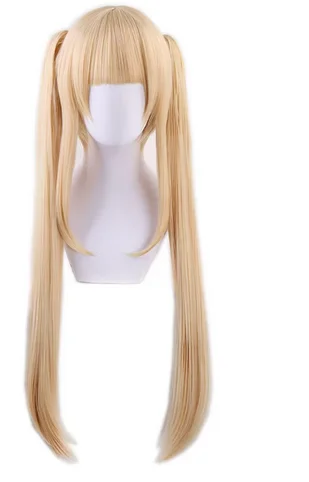 Eriri Spencer Sawamura Синтетическая блондинка Золотые длинные хвостики Съемный парик