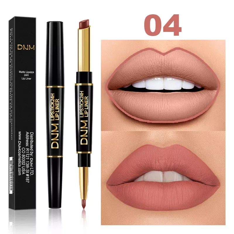 

Colors 2 In1 Long-lasting Lip Liner Matte Lipsticks Portable Lip Pencil Waterproof Moisturizing Lip Makeup Contour Cosmetics