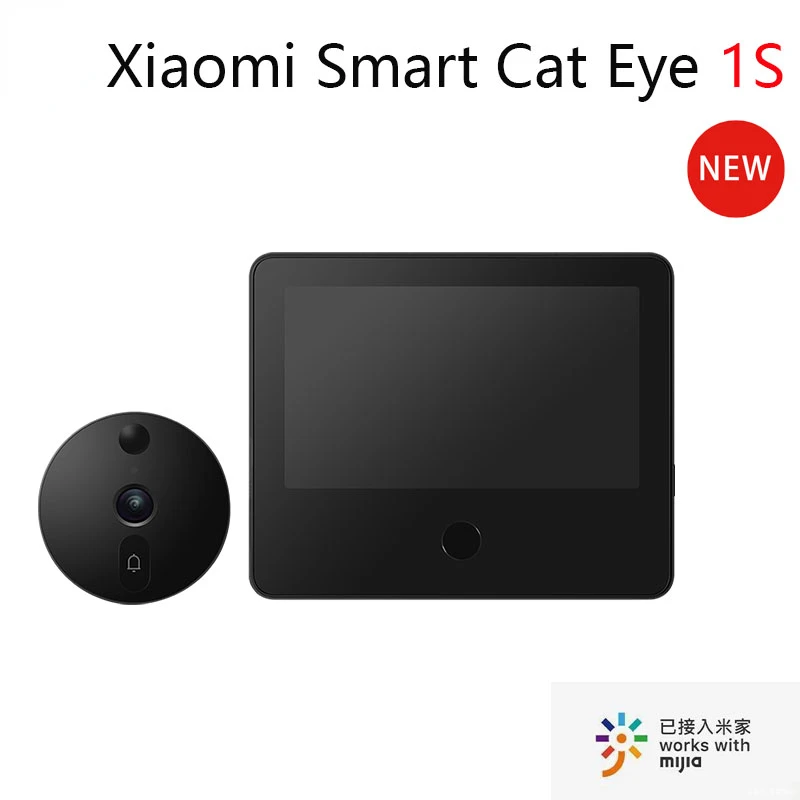 

Xiaomi Mijia Smart Video Doorbell Cat Eye Door Mirror Camera 5" IPS Screen Infrared Night Vision AI Face Recognition Anti-Theft