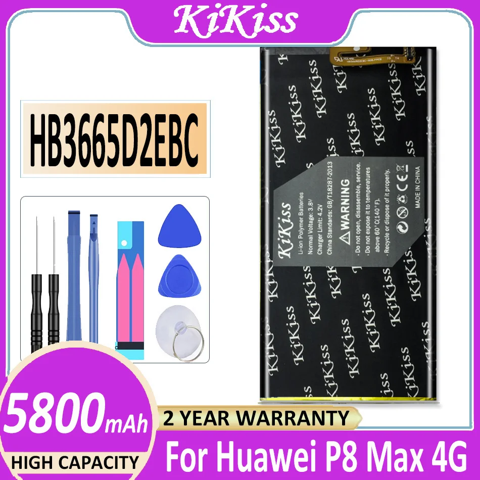 Аккумулятор 5800 мач HB3665D2EBC KiKiss для Huawei P8 Max P8Max/фотография Аккумулятор 5800 мач HB3665D2EBC KiKiss для Huawei P8 Max P8Max/фотография
