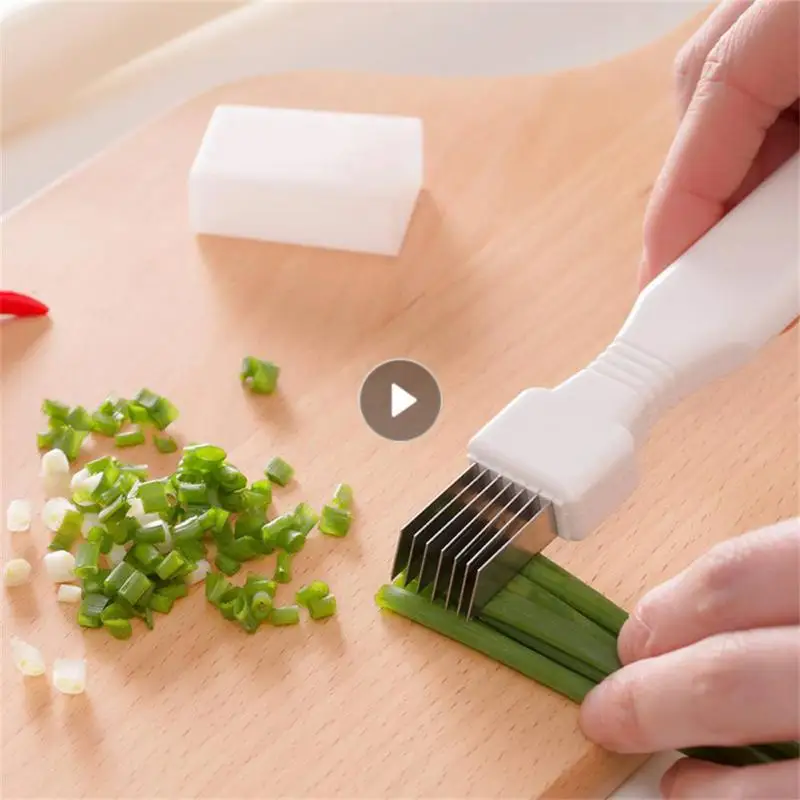 Multifunction Onion Knife Cutter Graters Vegetable Tool Chopper Sharp Stainless Shredded Green Onion Knife Cut Slicer Kitchen