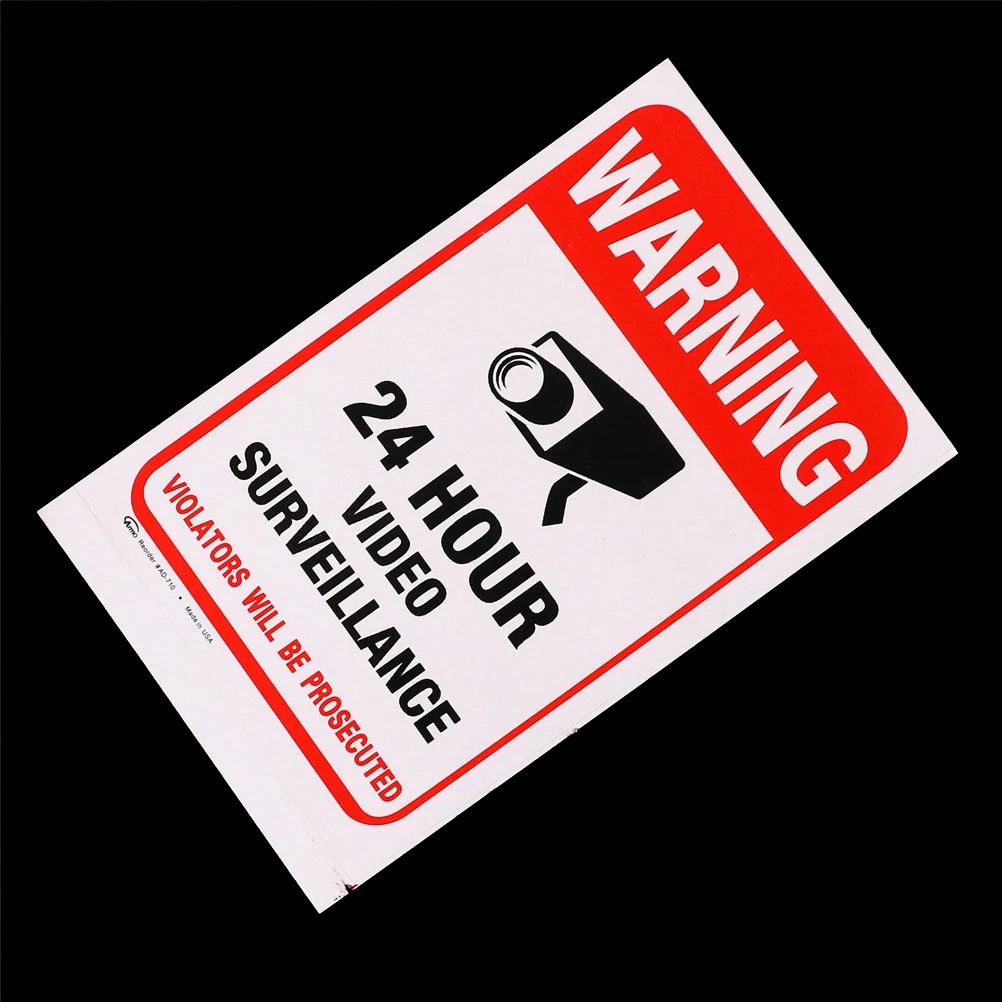 

5pcs/set 24H CCTV Video Camera System Security Warning Sign Sticker