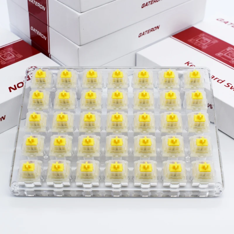 Gateron Cap молочно-желтый V2 переключатель 5-контактный линейный RGB рычажный 63G Mx для