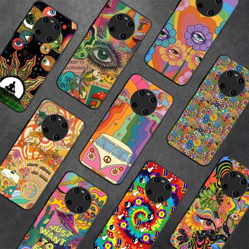 

Indie Hippie Art Phone Case For Huawei Y5 Y62019 Y52018 Y92019 funda case for 9prime2019
