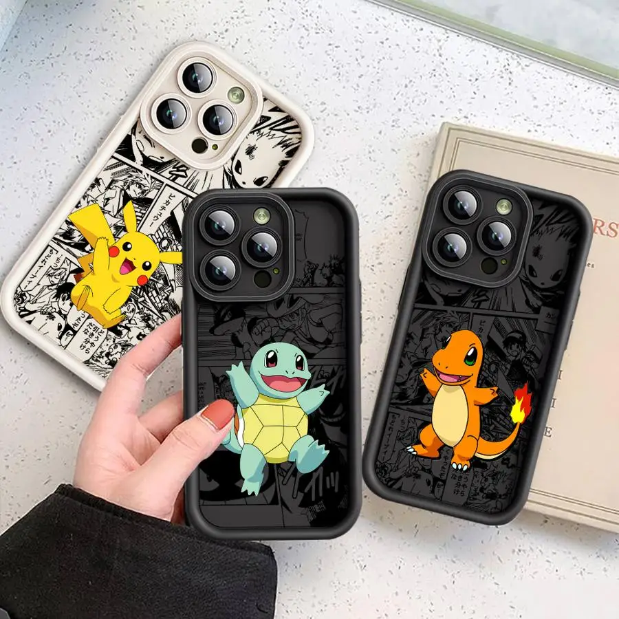 Чехол P-okemon P-ikachu для телефона с аниме Xiaomi Redmi Note 11 Pro 5G 12S 11S 12 13 Plus 10S 10 Capa Coque Cover