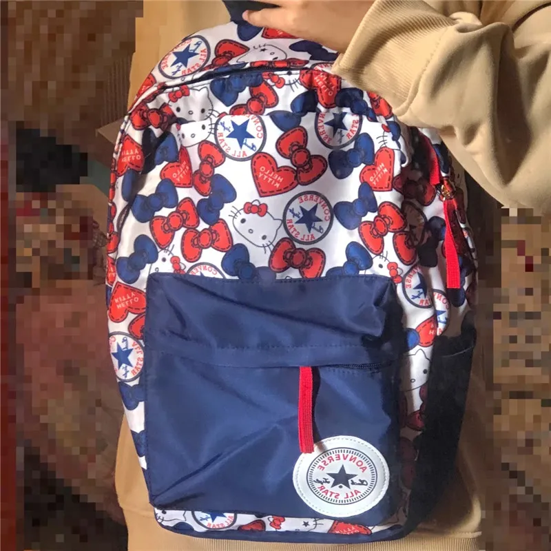 

Милый рюкзак Hello Kitty Kawaii Sanrio, милый рюкзак для девочек с героями мультфильмов, студентов, дорожная Портативная сумка, сумка для макияжа для де...