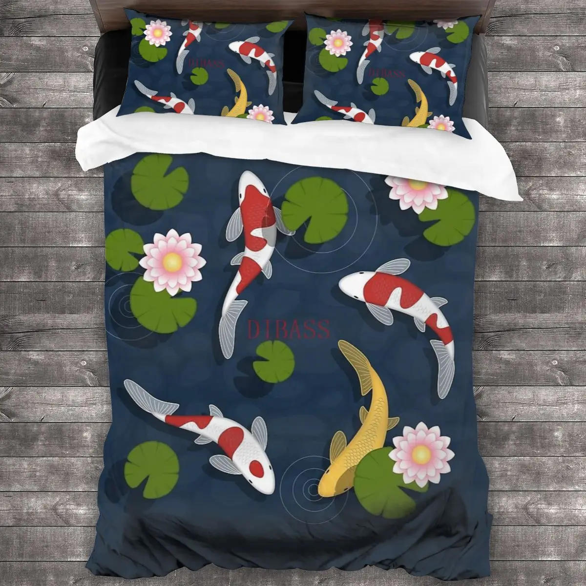 Японское мягкое одеяло в виде рыбьего пруда с 2 наволочками и застежкой-молнией |