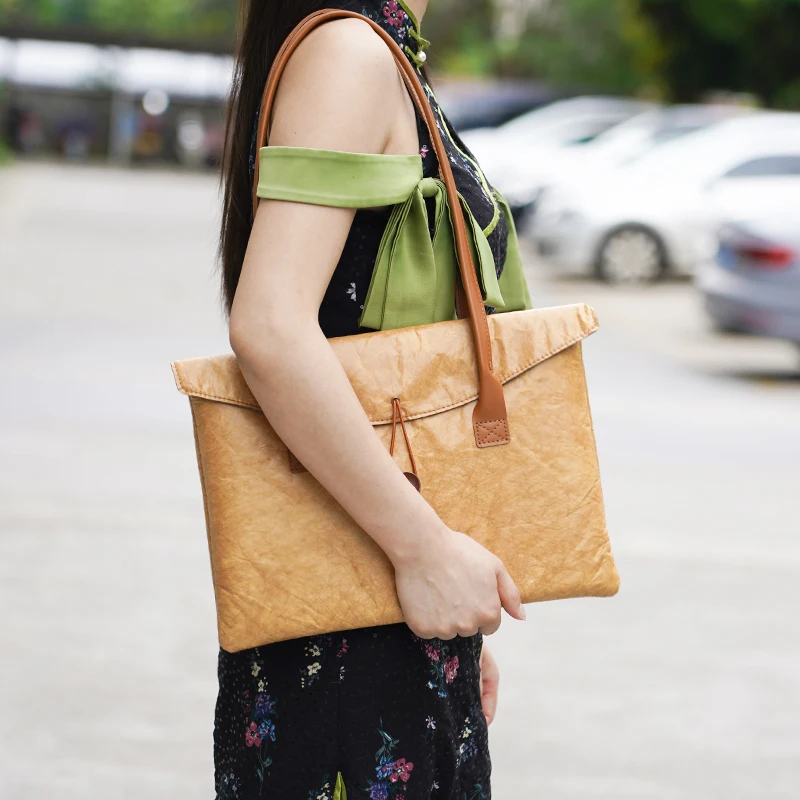 

Tyvek Paper Laptop Bag 13.3 14 15.6 16.1 Inch Waterproof Notebook Bag for Macbook Air Pro 13 15 Shoulder Handbag Briefcase Bag