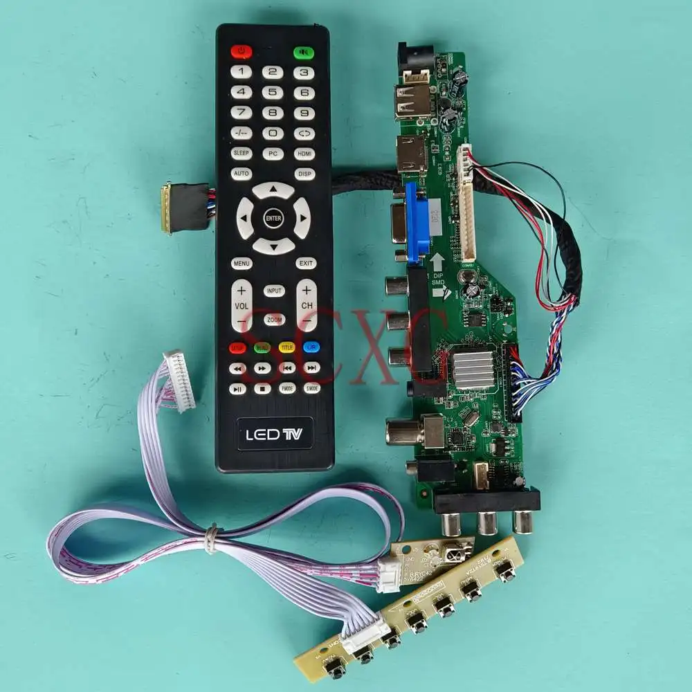 

Комплект для B156HW01 V5 1920 1080 40 Pin LVDS DVB цифровая сигнальная матрица 15,6 "HDMI-совместимая плата управления VGA AV USB ЖК-драйвером