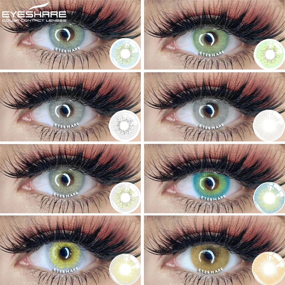 

EYESHARE 1pair Color Contact Lenses Aurora Series Colorful Natural Colored Contacts for Eyes Cosmetic Makeup Yearly Contact lens