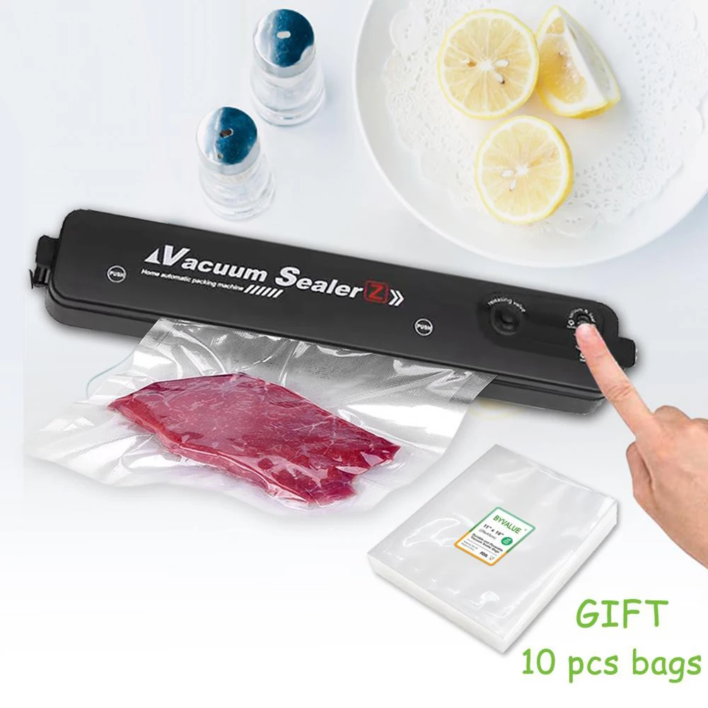 

New Vacuum Sealer For Food Storage Sealing Packaging Machine Include 10 Vacuum Food Sealer Bags Home Kitchen Tool