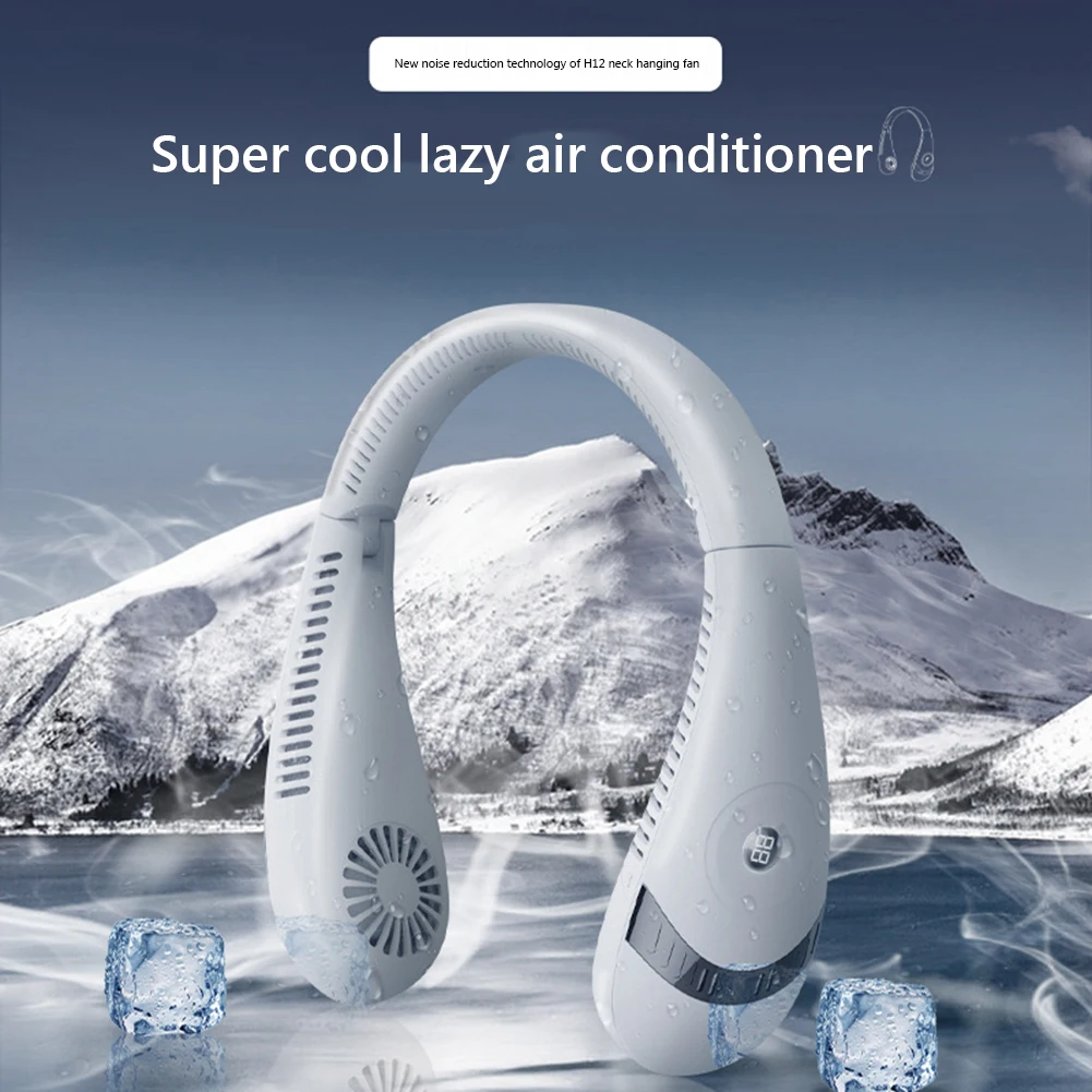 

Новый мини-вентилятор на шею, портативный безлопастный подвесной шейный вентилятор 5000 мАч, перезаряжаемый охладитель воздуха 3 скорости, мини-летние спортивные вентиляторы, шейный вентилятор