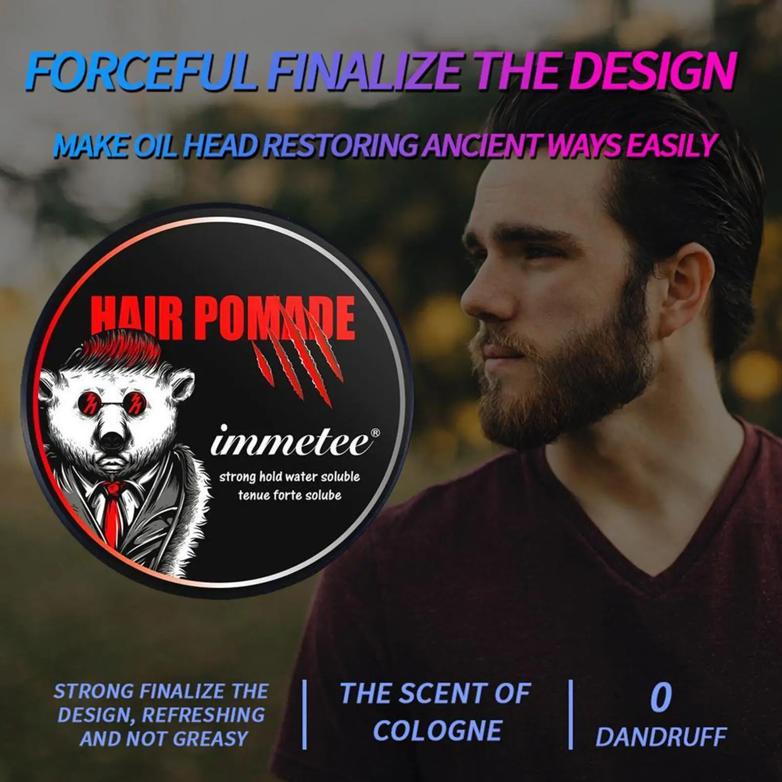 

120g Hair Pomade Men's Styling Colorful Hair Paste Not-flat Hair Cream Shaping Wax Long-lasting Hair Broken Fluffy Long-las I3Z9