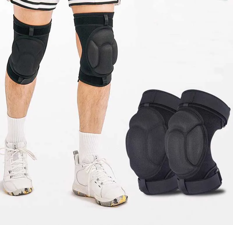 1Pair Professional Protective Sports Knee Pads Thick Sponge Football Volleyball Extreme Sports Anti-Slip Collision Kneepad Brace