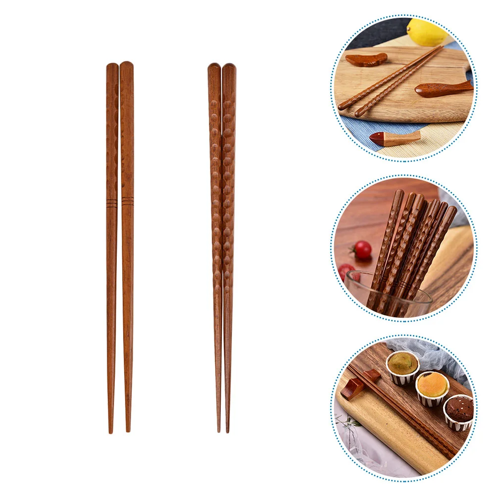 

Chopsticks Wooden Sushi Portable Tableware Smooth Korean Traditional Japaneseflatware Chinesewood Noodle