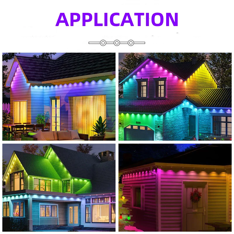 108 футов светодиодный постоянный уличный RGBW карнизный светильник 72 светодиода