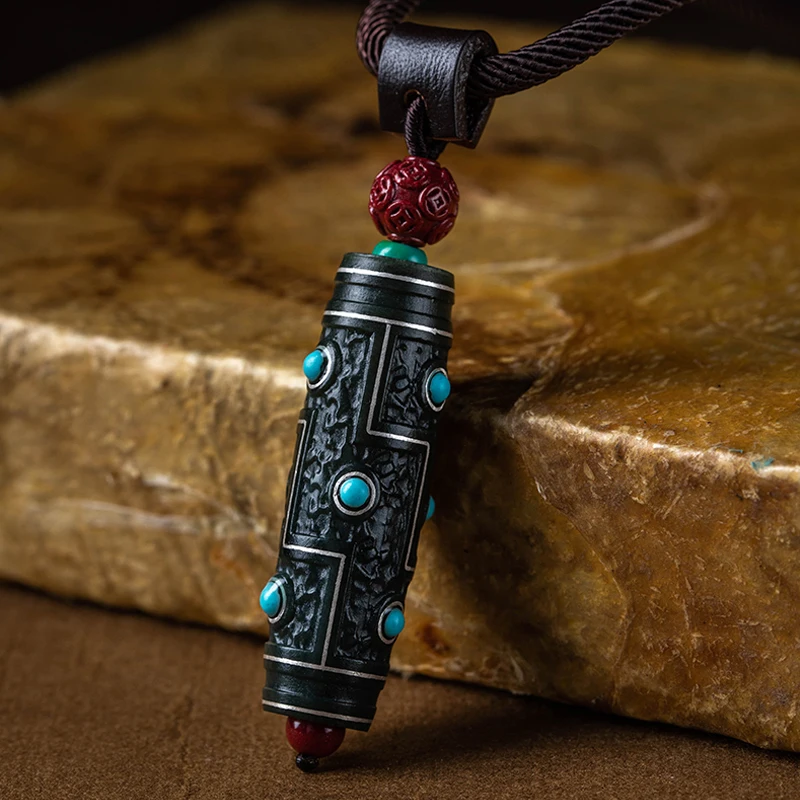 

Новинка, подвеска Guochao в ретро стиле с девятью искусственными бусинами, мужское ожерелье, подвеска, женское высококлассное Подарочное ювели...