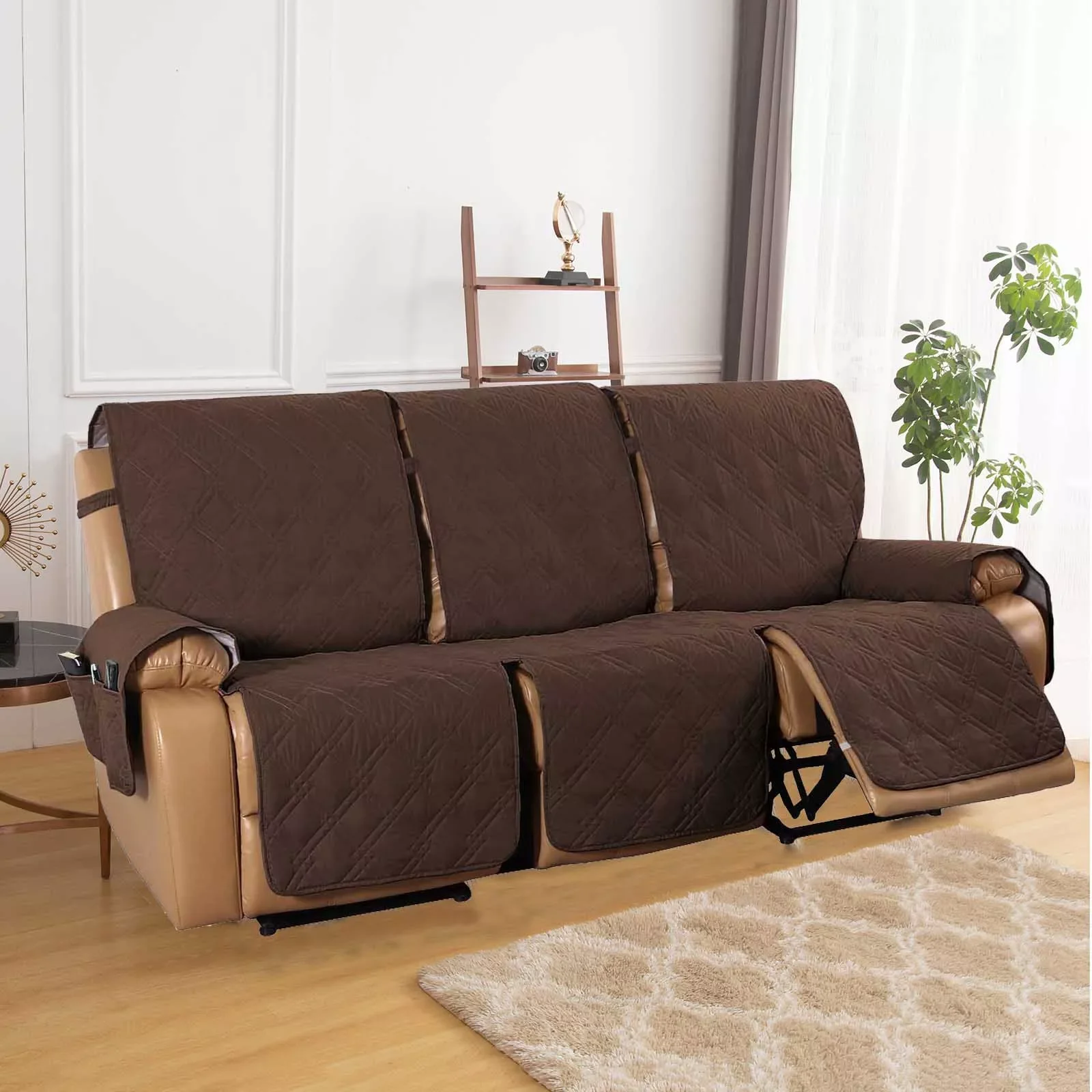 

NEW IN Waterproof Reclining Sofa Slipcover 3 Seater Recliner Cover with Console Reversible Couch Cover for Living Room Split Sof