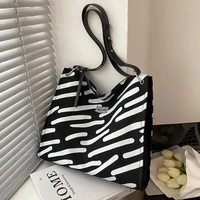 veryme fashion large capacity handbag casual canvas travel shopping pack women stripe shoulder bags bolsos bandoleros para mujer