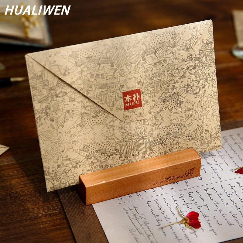 

10 шт., коричневые конверты из крафт-бумаги, 155*110 мм