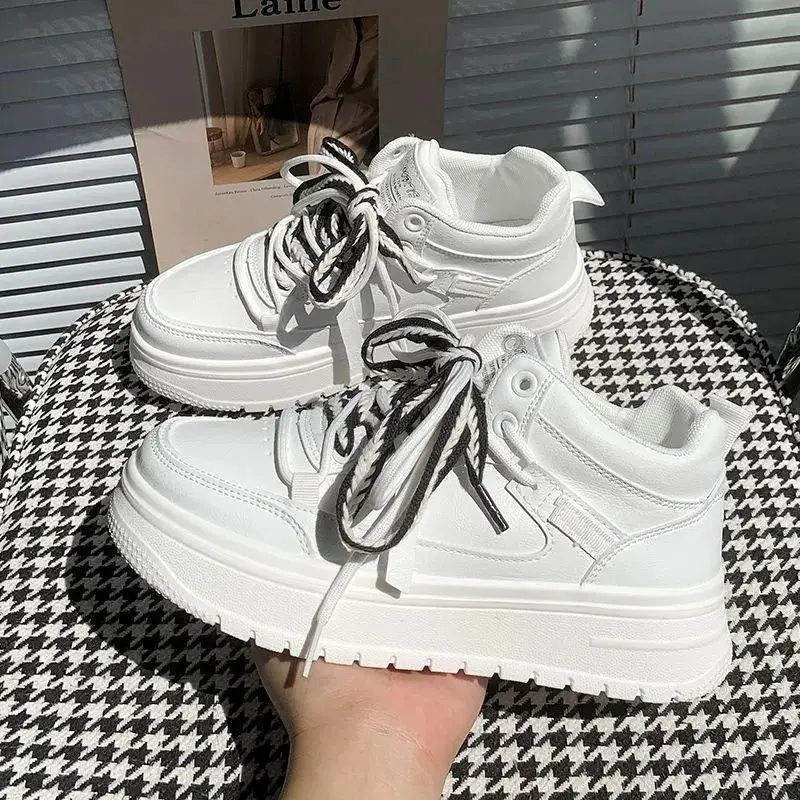 SHANPA белые повседневные кроссовки в студенческом стиле дышащая женская обувь на