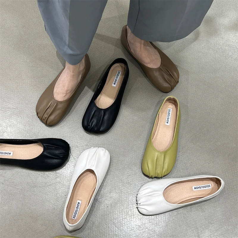 

Bailamos Women Flats 2022 New Summer Fashion Ballet Shoes Women Slip On Ballerinas Korean Style Soft Slip On Loafers Mujer