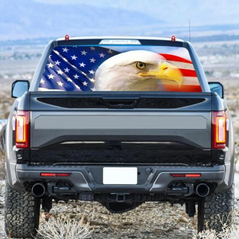 

A177 for Truck Suv Pickup 3D Rear Windshield Sticker Sun Visor Decor Rear Window Glass Poster 165 x 56CM / 65 x 22 Inch