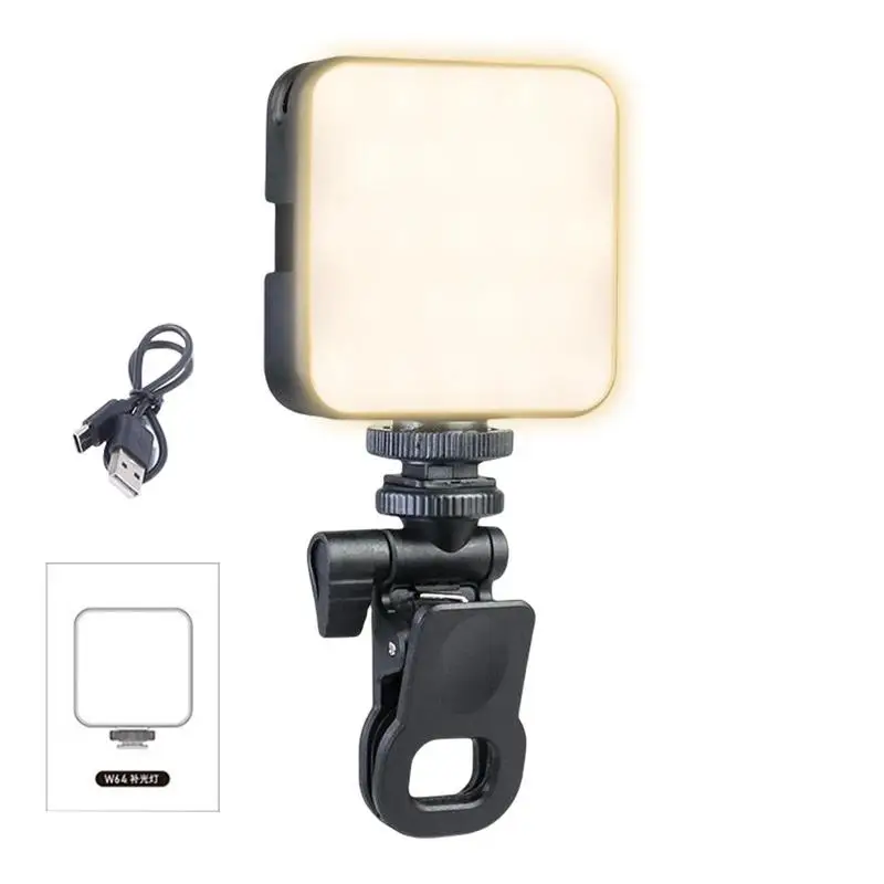 

Rechargeable Selfie Light Portable Fill Light Adjustable 180 Base 2000mAh Camera Lighting For Laptop Makeup With 2 Light Modes