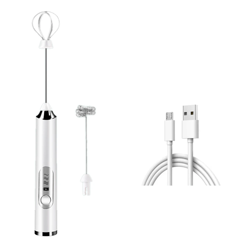 Electric Whisk Handheld Egg Beater USB Coffee Blender Househ