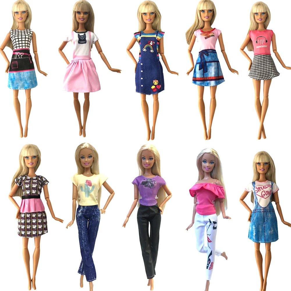 

Модная юбка NK 10 шт./партия, Одежда для куклы принцессы для куклы Барби, наряды, брюки, платье, повседневная одежда, аксессуары