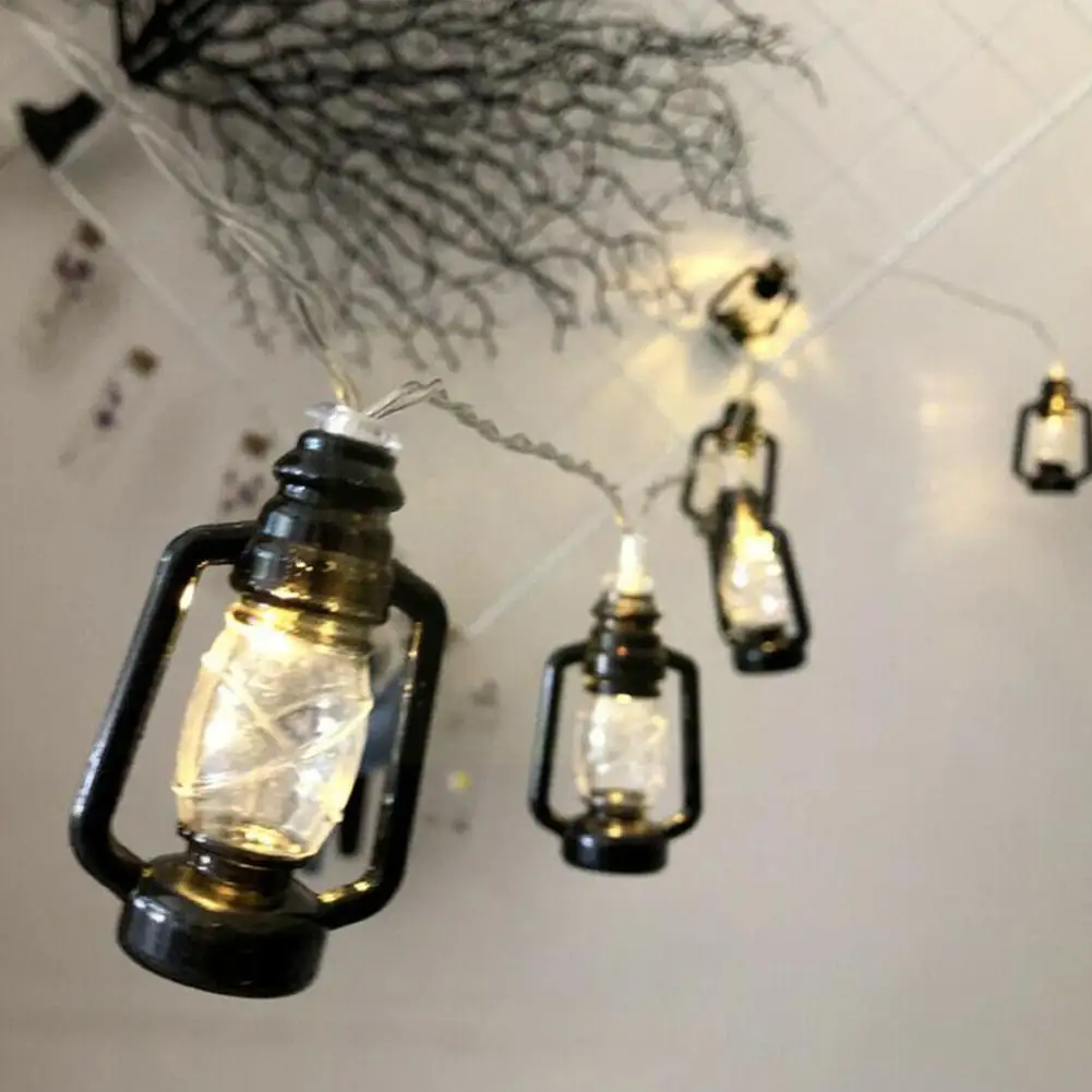 

4.5M 30LED Mini Retro Kerosene LED String Light Battery Powered Lantern Fairy Light Garland For For Bedroom Ramadan Decor Z0J6