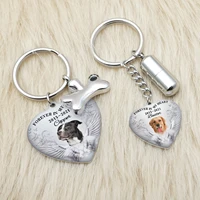 personalized urn keychain pet photo keychain ash container dog urn key chain cat cylinder cremation urn keyring ashes jewelry