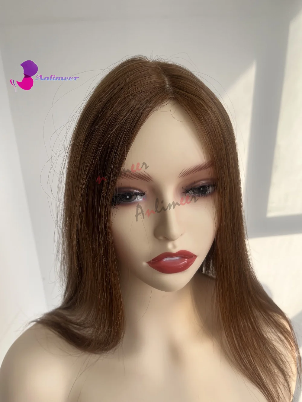 Auburn цветные человеческие волосы парик Топпер размер волос 13x15 см топперы для