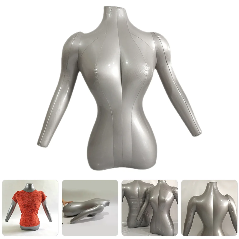 

Mannequin Half Body Model Stand Window Inflatable Pvc Shirts Display Clothes Clothing Female